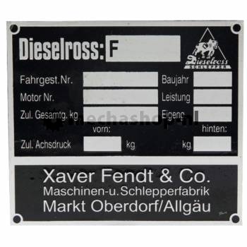 Typeplaatje Dieselroß - 15406351